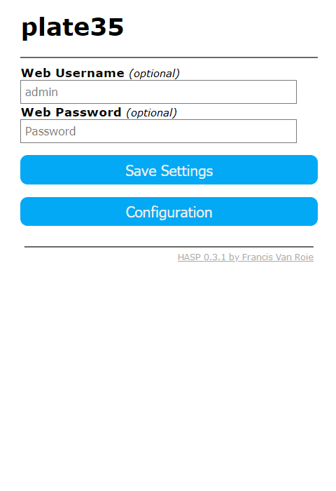 HTTP configuration